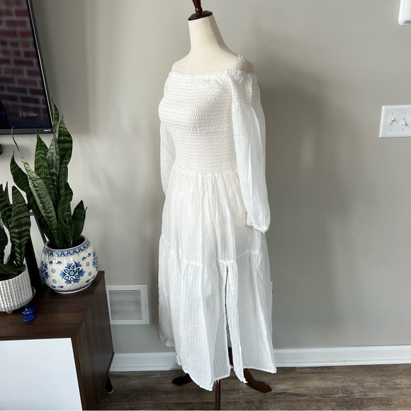 ASTR UTOPIA OFF SHOULDER MIDI Grecian DRESS - Picture 8 of 13